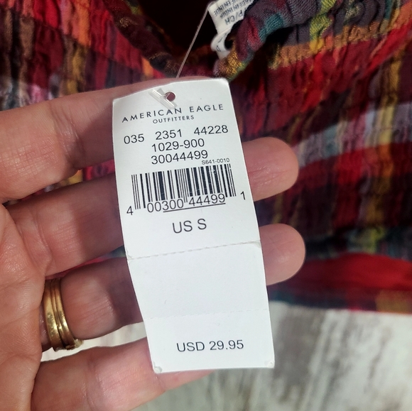 NWT Plaid Corset Tube Top - Picture 3 of 6